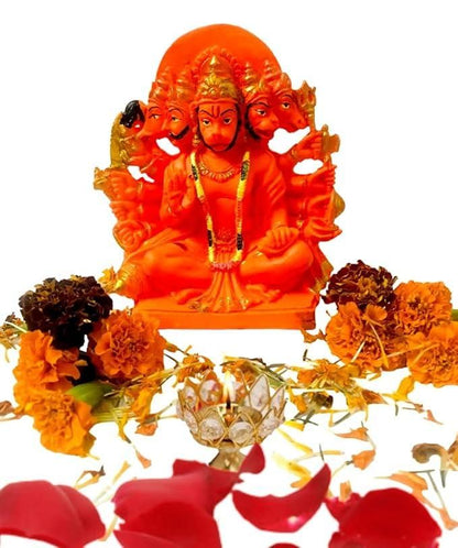 Panchmukhi Hanuman Statue for Pooja Murti - noQMall