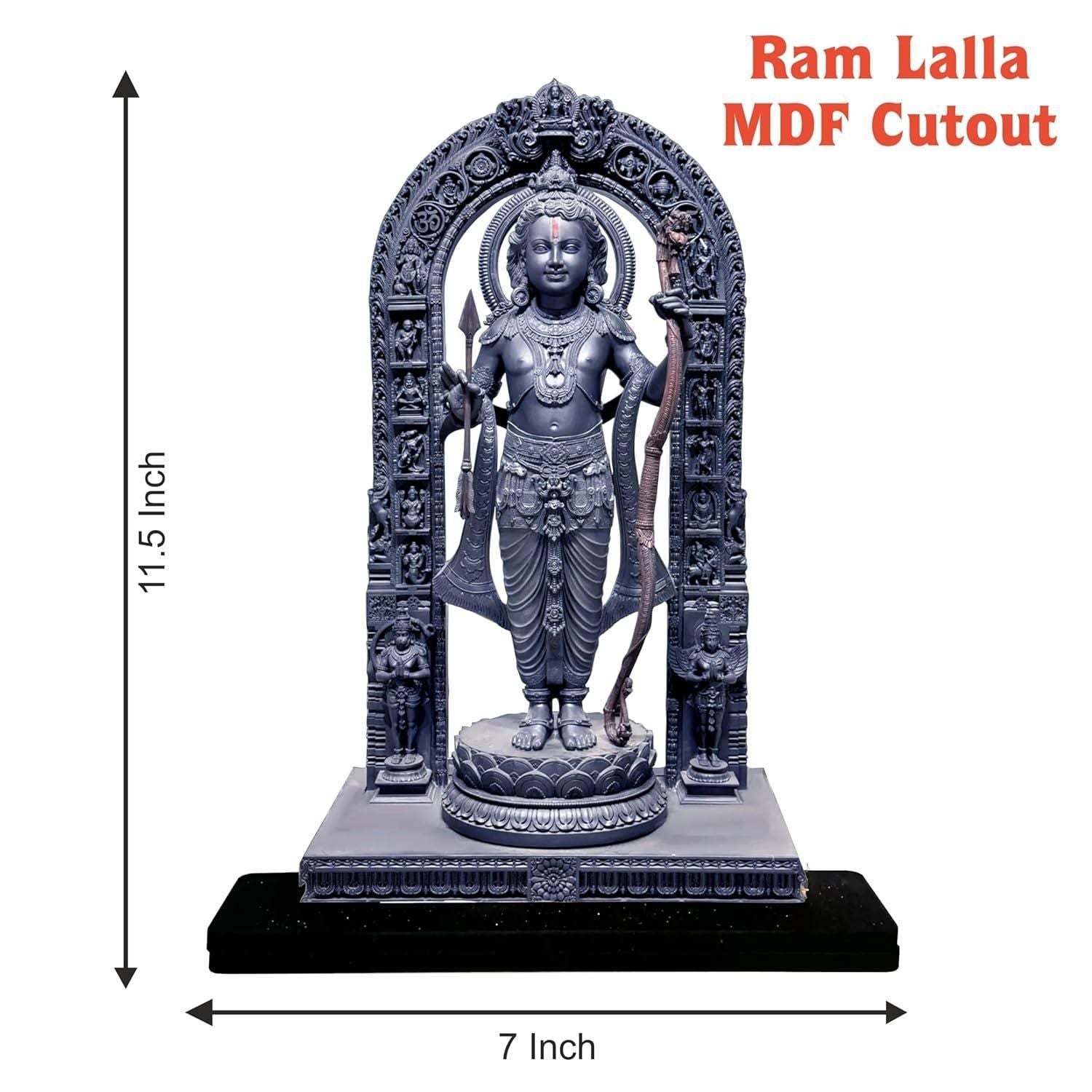 Ram Lalla MDF Cutout of Ram Lalla Statue in Ayodhya Mandir (2D) - noQMall