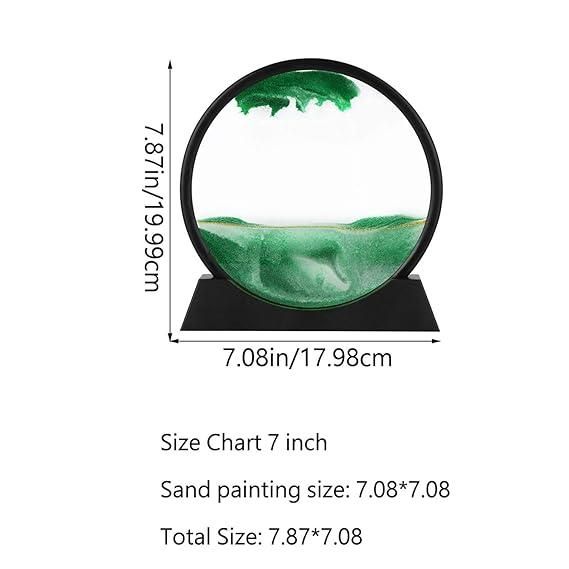 Liquid Motion Display Flowing Rotating Sand Frame - noQMall