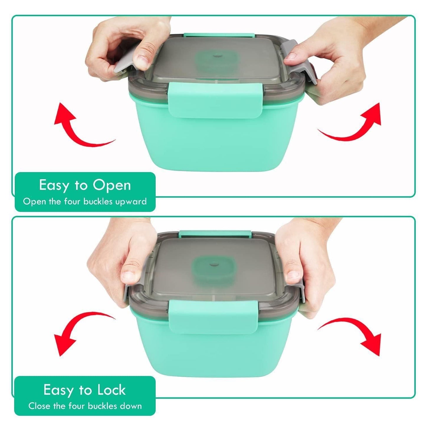 Lunch Box with 3 Compartments - noQMall