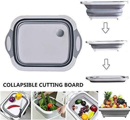 Folding Cutting Board with Basket - noQMall