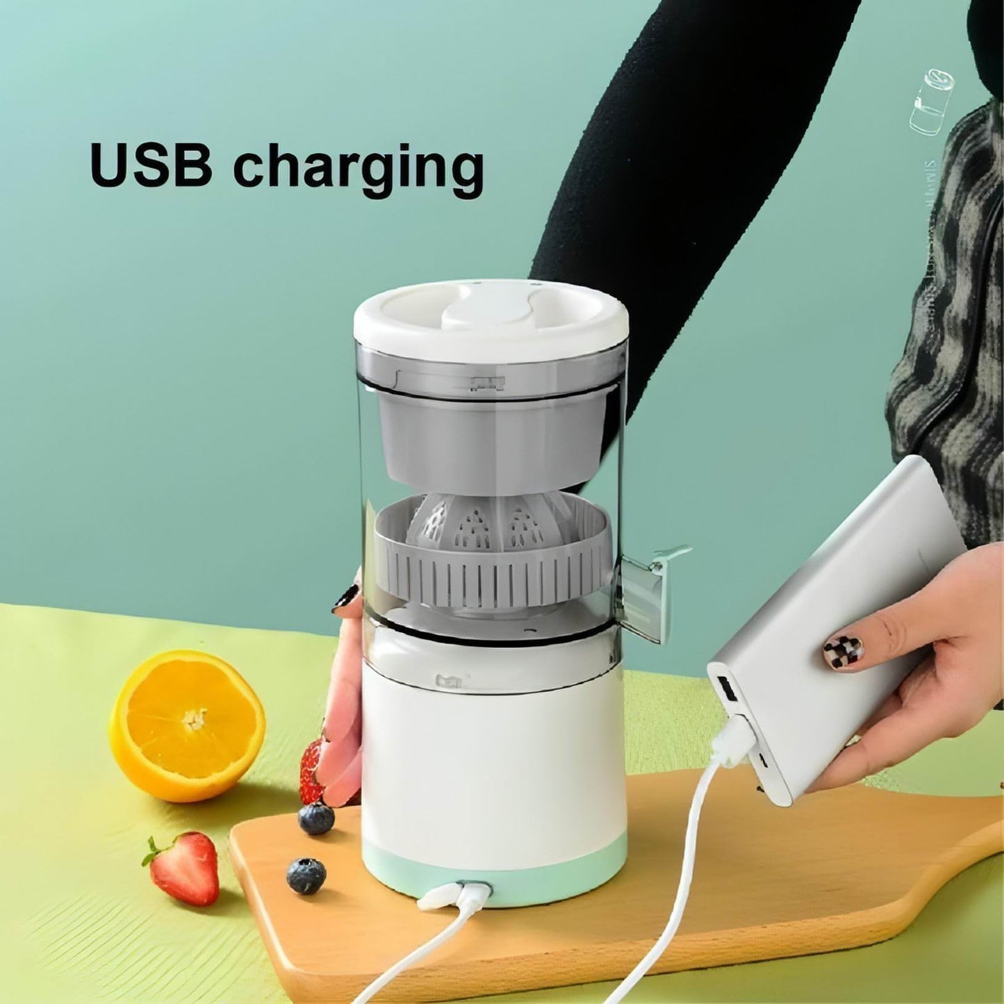 Portable USB Mini Electric Rechargeable Blender Fruit Fresh Juice Lemon Maker - noQMall