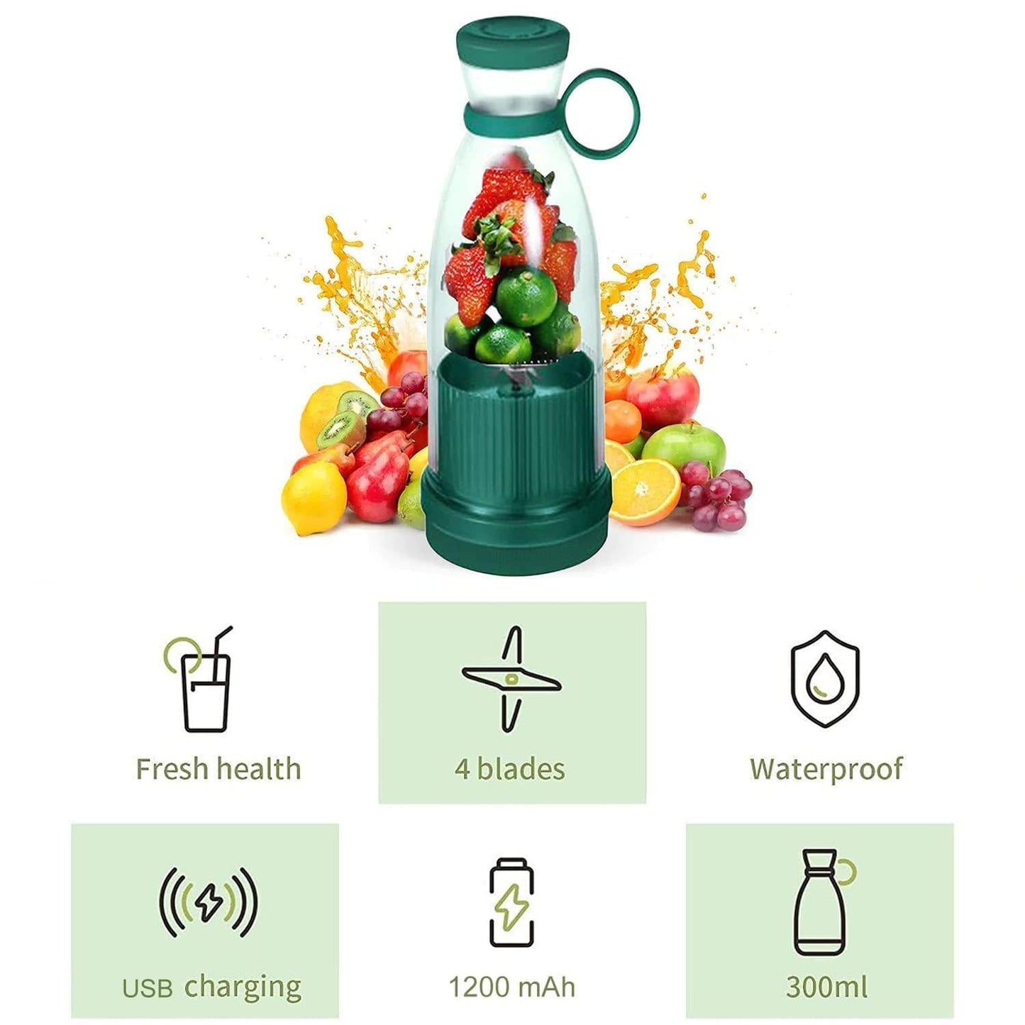 Electric Portable Mini Juicer Bottle - noQMall