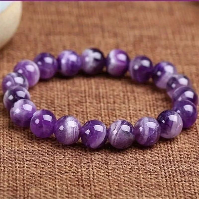 Stretchable Handmade Natural Crystal Stone Bracelet(Pack Of 2) - noQMall