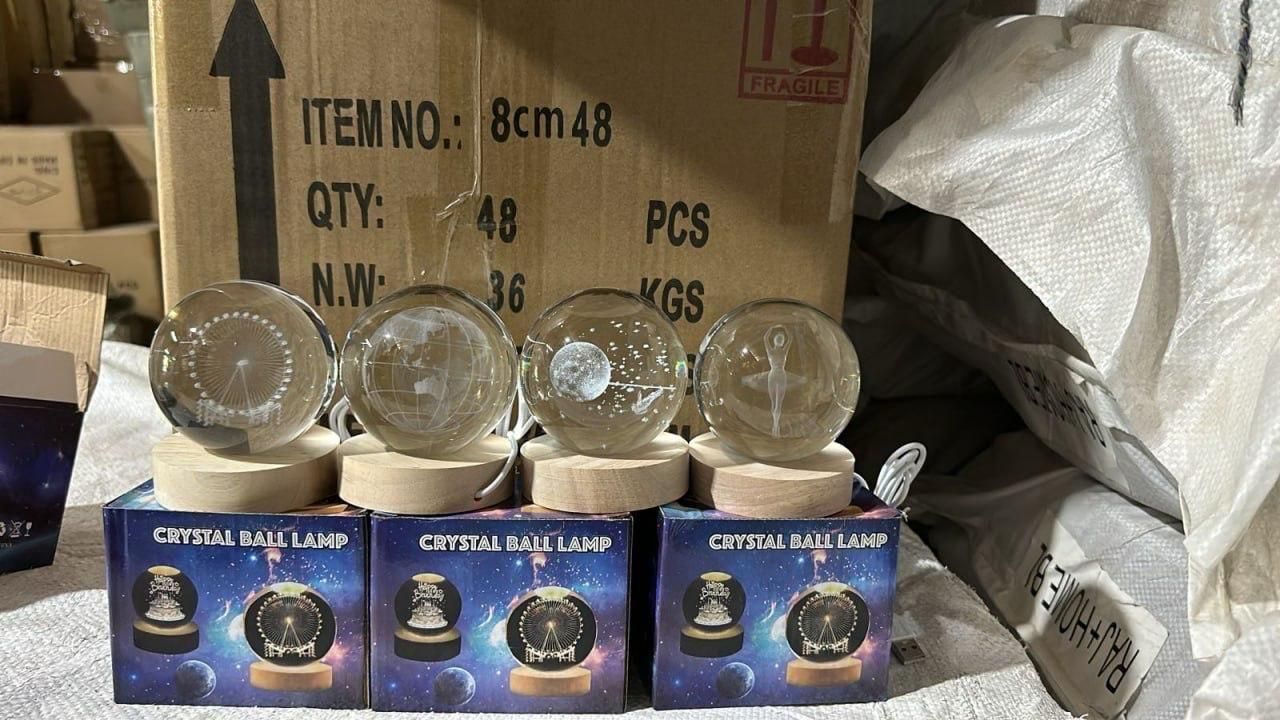 3D Crystal Lamp Ball for Stunning Home Décor in Assorted Designs and Colors - noQMall