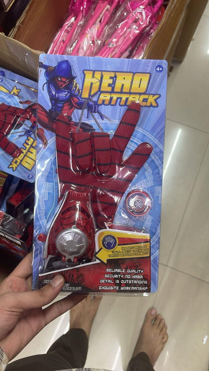 Spiderman Launcher Toy with Spiderman Gloves