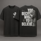 PAB Premium Oversized T-shirt – "You Become What You Believe" | 100% Cotton - noQMall