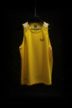 PAB Dry Fit Tank Top Yellow | Lightweight Breathable Unisex Gym Running Vest - noQMall