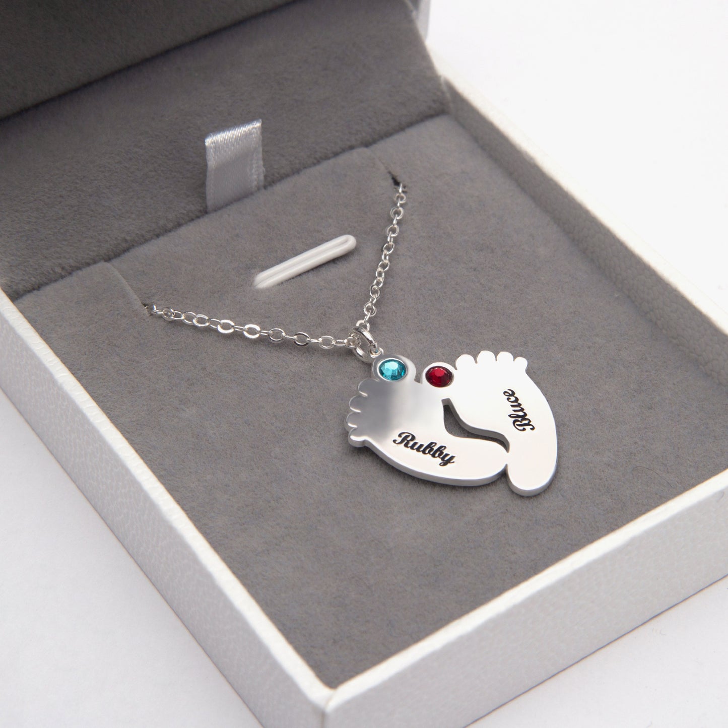 ZaaQ Shine Footprint Necklace – A Sentimental Keepsake in 925 Sterling Silver