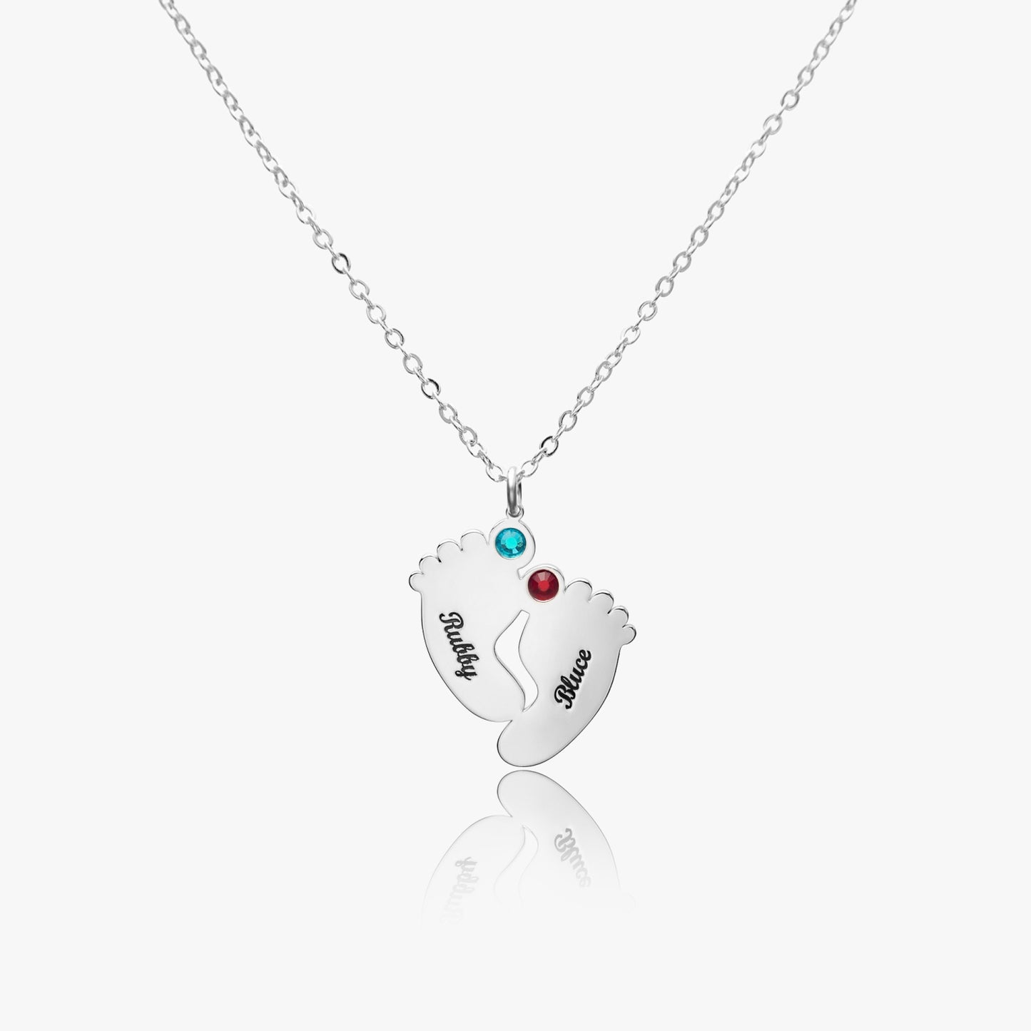 ZaaQ Shine Footprint Necklace – A Sentimental Keepsake in 925 Sterling Silver