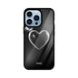 ZaaQ Premium Fluid Black Heart Glass Phone Case | Sleek 360° Protection - noQMall