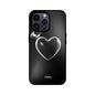 ZaaQ Premium Fluid Black Heart Glass Phone Case | Sleek 360° Protection - noQMall