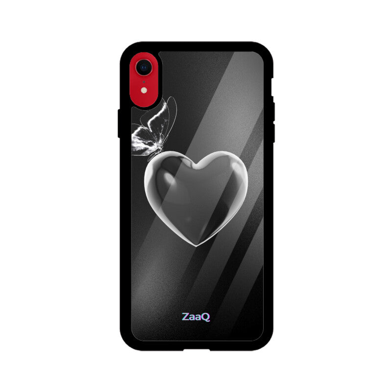 ZaaQ Premium Fluid Black Heart Glass Phone Case | Sleek 360° Protection - noQMall