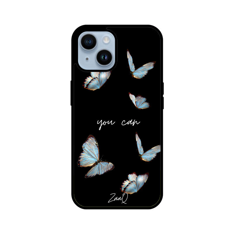 Black Delicate Phase ZaaQ Premium Glass Case for iPhones – Style Meets Protection - noQMall