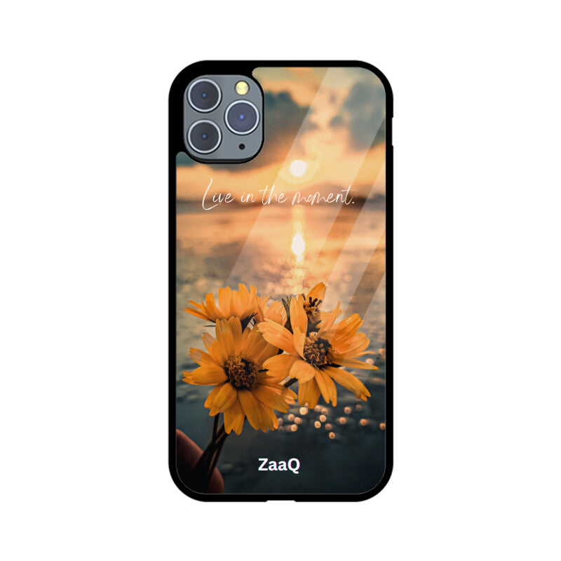 Premium Glass iPhone Back Case by ZaaQ - Theme: Enjoy Your Moment