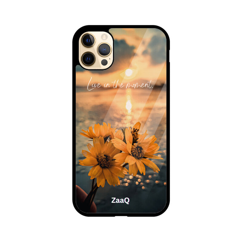 Premium Glass iPhone Back Case by ZaaQ - Theme: Enjoy Your Moment