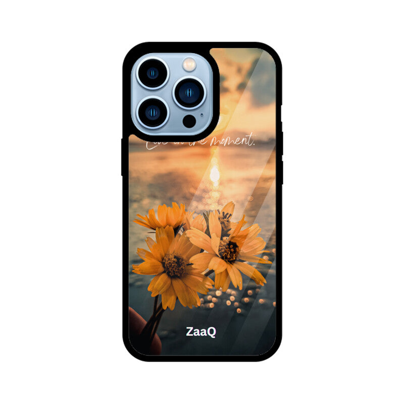 Premium Glass iPhone Back Case by ZaaQ - Theme: Enjoy Your Moment - noQMall