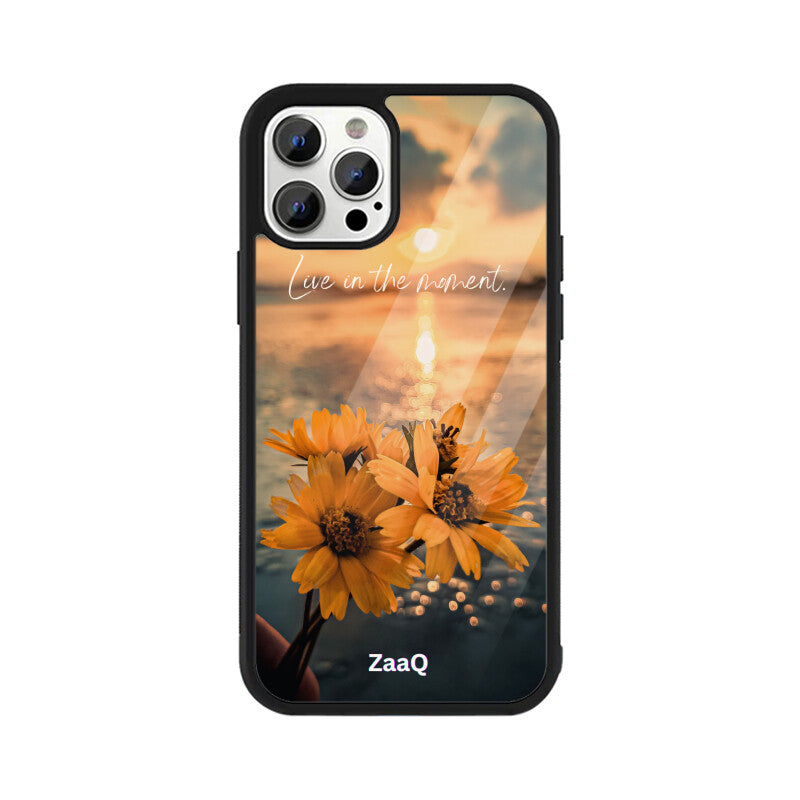 Premium Glass iPhone Back Case by ZaaQ - Theme: Enjoy Your Moment - noQMall