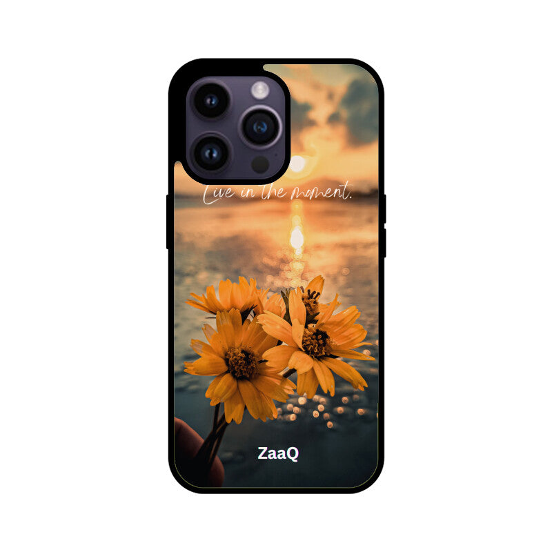 Premium Glass iPhone Back Case by ZaaQ - Theme: Enjoy Your Moment