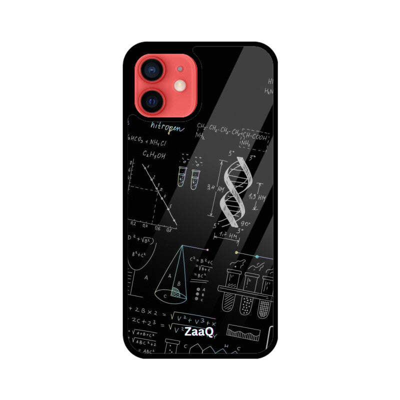 ZaaQ Premium Glass Back Case - Chemistry Theme, Stylish & Protective