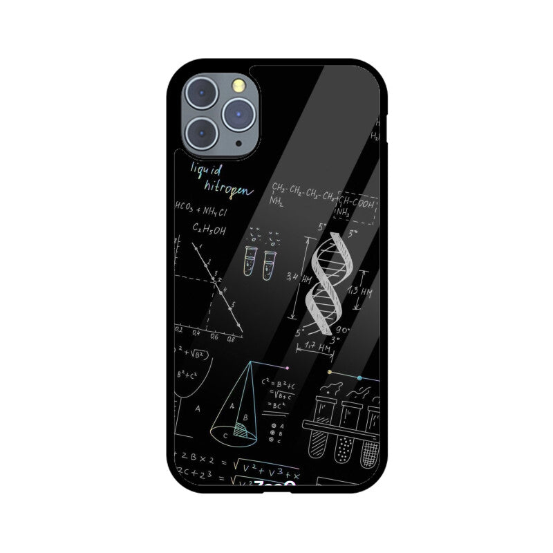 ZaaQ Premium Glass Back Case - Chemistry Theme, Stylish & Protective - noQMall