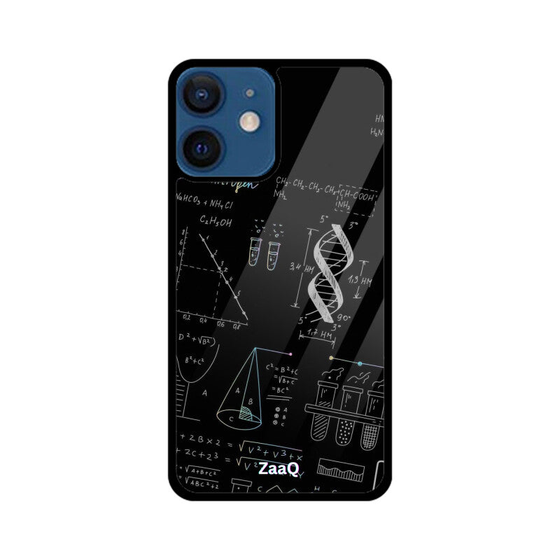 ZaaQ Premium Glass Back Case - Chemistry Theme, Stylish & Protective - noQMall