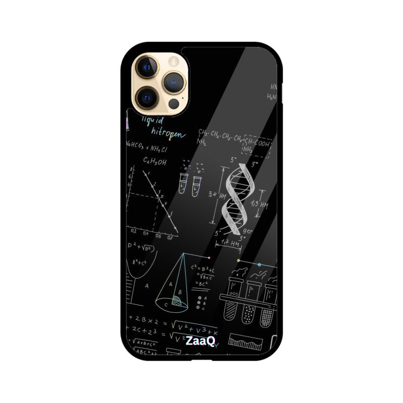 ZaaQ Premium Glass Back Case - Chemistry Theme, Stylish & Protective - noQMall