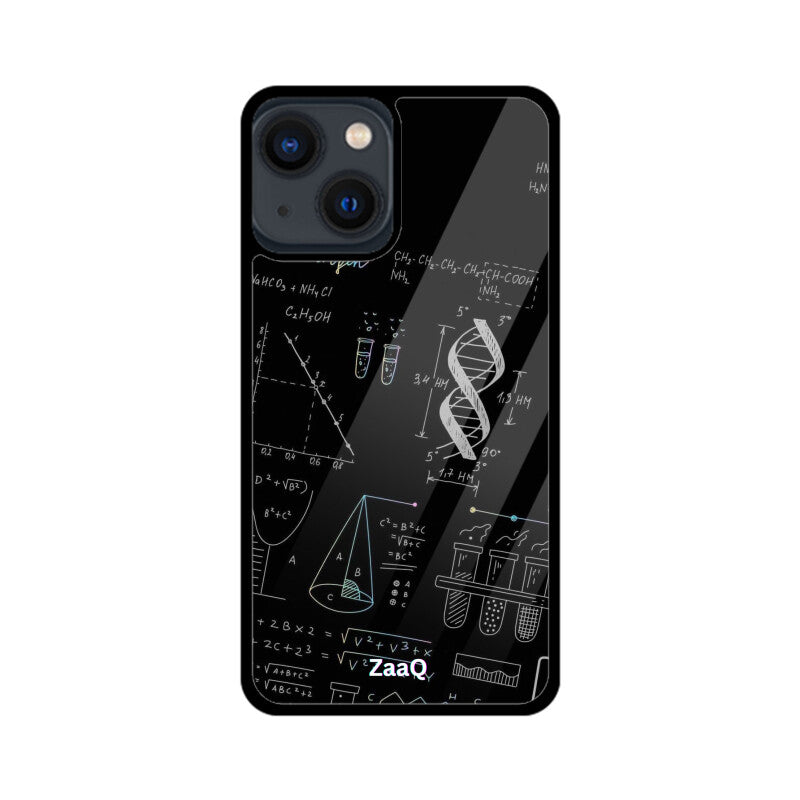 ZaaQ Premium Glass Back Case - Chemistry Theme, Stylish & Protective - noQMall