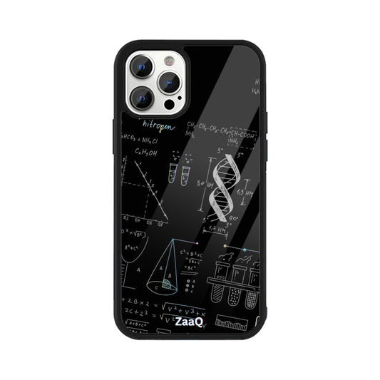 ZaaQ Premium Glass Back Case - Chemistry Theme, Stylish & Protective