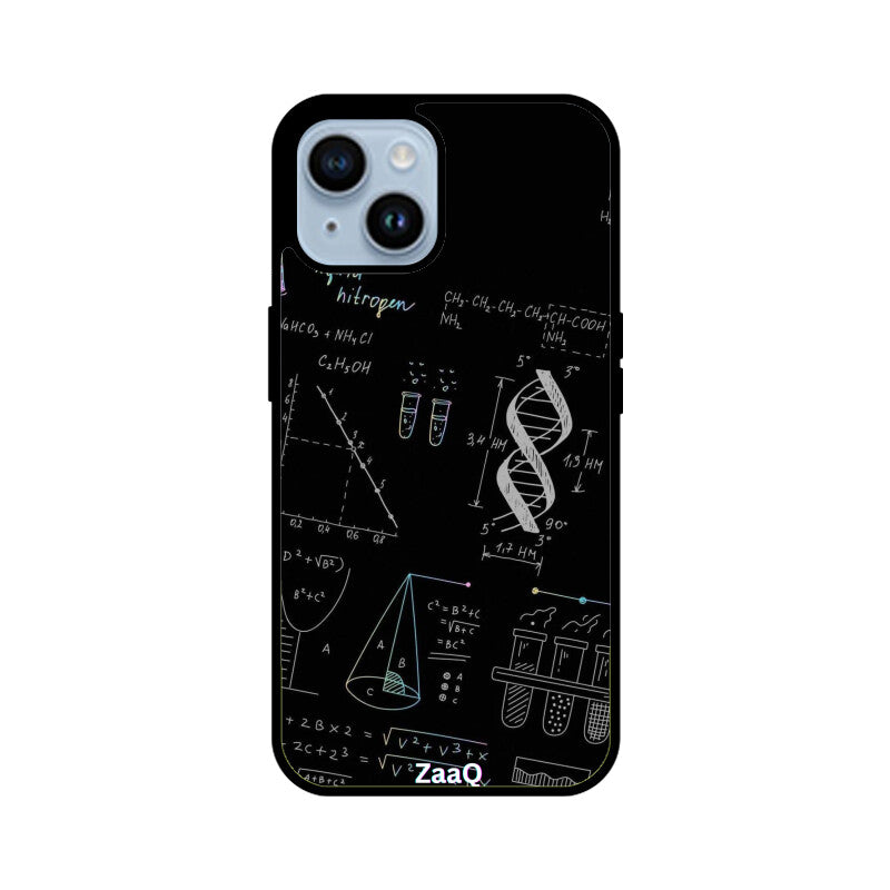 ZaaQ Premium Glass Back Case - Chemistry Theme, Stylish & Protective - noQMall