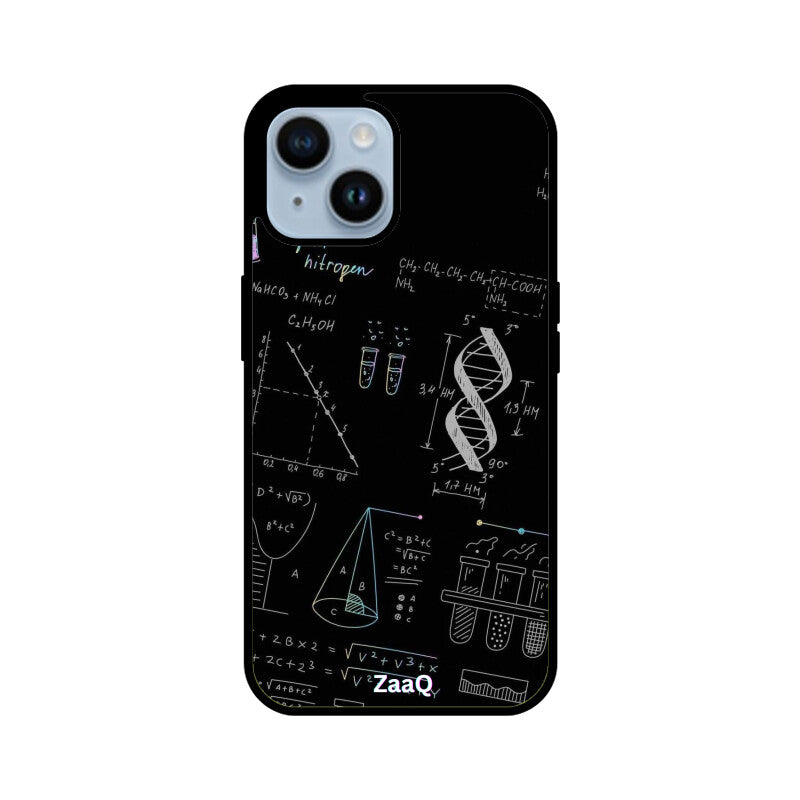 ZaaQ Premium Glass Back Case - Chemistry Theme, Stylish & Protective - noQMall
