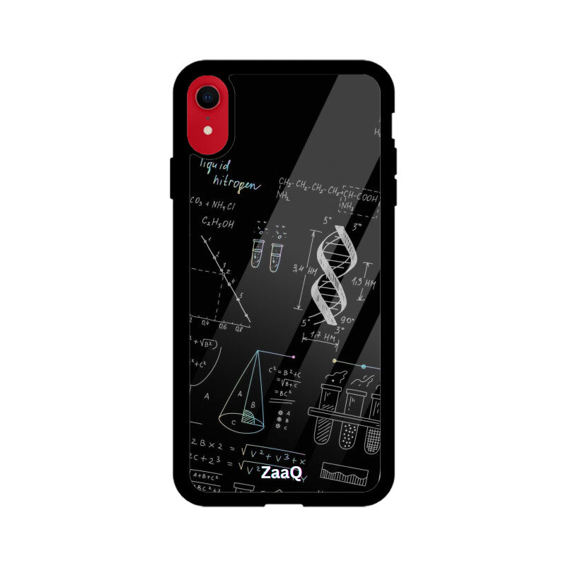 ZaaQ Premium Glass Back Case - Chemistry Theme, Stylish & Protective - noQMall