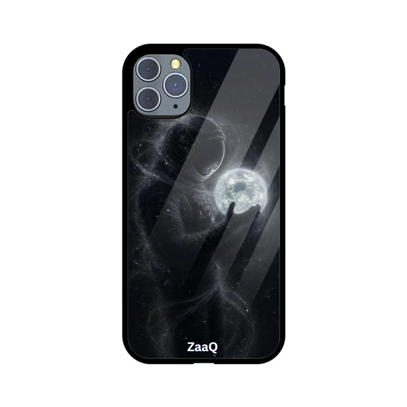 ZaaQ Premium Glass Back Case - Space Theme, Full Protection & Style - noQMall