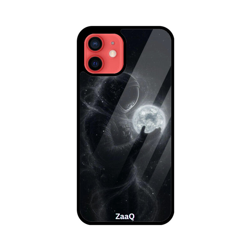 ZaaQ Premium Glass Back Case - Space Theme, Full Protection & Style - noQMall