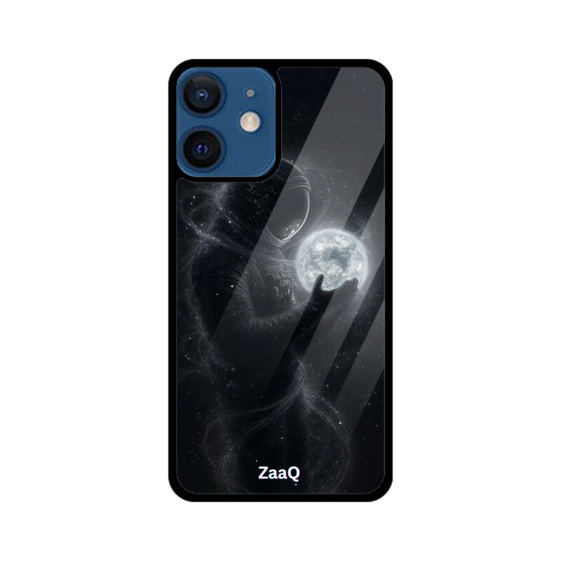 ZaaQ Premium Glass Back Case - Space Theme, Full Protection & Style - noQMall