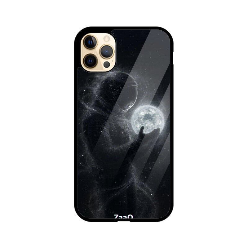 ZaaQ Premium Glass Back Case - Space Theme, Full Protection & Style - noQMall