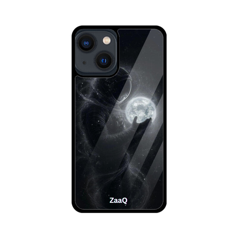 ZaaQ Premium Glass Back Case - Space Theme, Full Protection & Style - noQMall