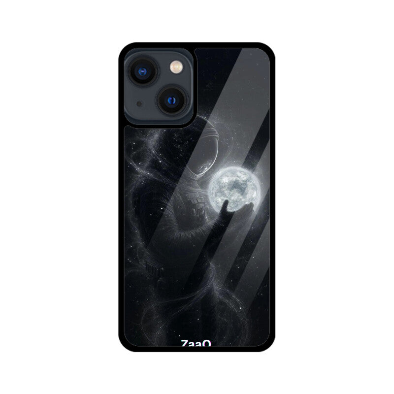 ZaaQ Premium Glass Back Case - Space Theme, Full Protection & Style - noQMall