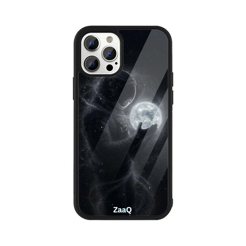 ZaaQ Premium Glass Back Case - Space Theme, Full Protection & Style - noQMall