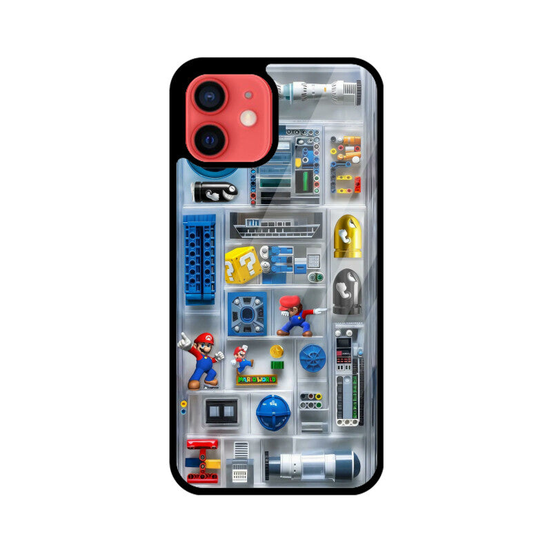 ZaaQ Premium Glass iPhone Case - Super Mario Design, Stylish & Protective