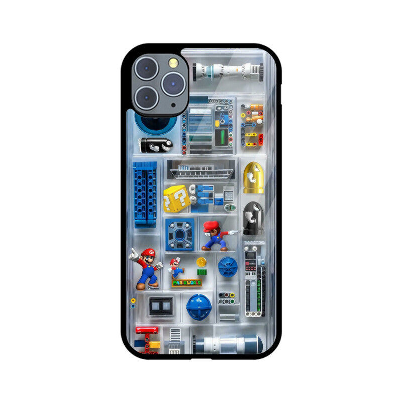 ZaaQ Premium Glass iPhone Case - Super Mario Design, Stylish & Protective - noQMall