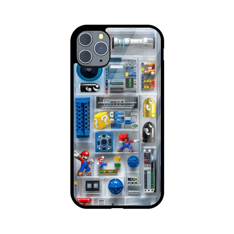 ZaaQ Premium Glass iPhone Case - Super Mario Design, Stylish & Protective