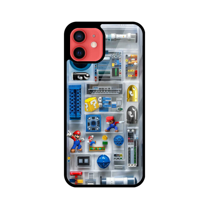 ZaaQ Premium Glass iPhone Case - Super Mario Design, Stylish & Protective