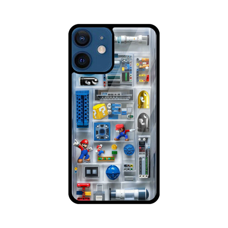 ZaaQ Premium Glass iPhone Case - Super Mario Design, Stylish & Protective