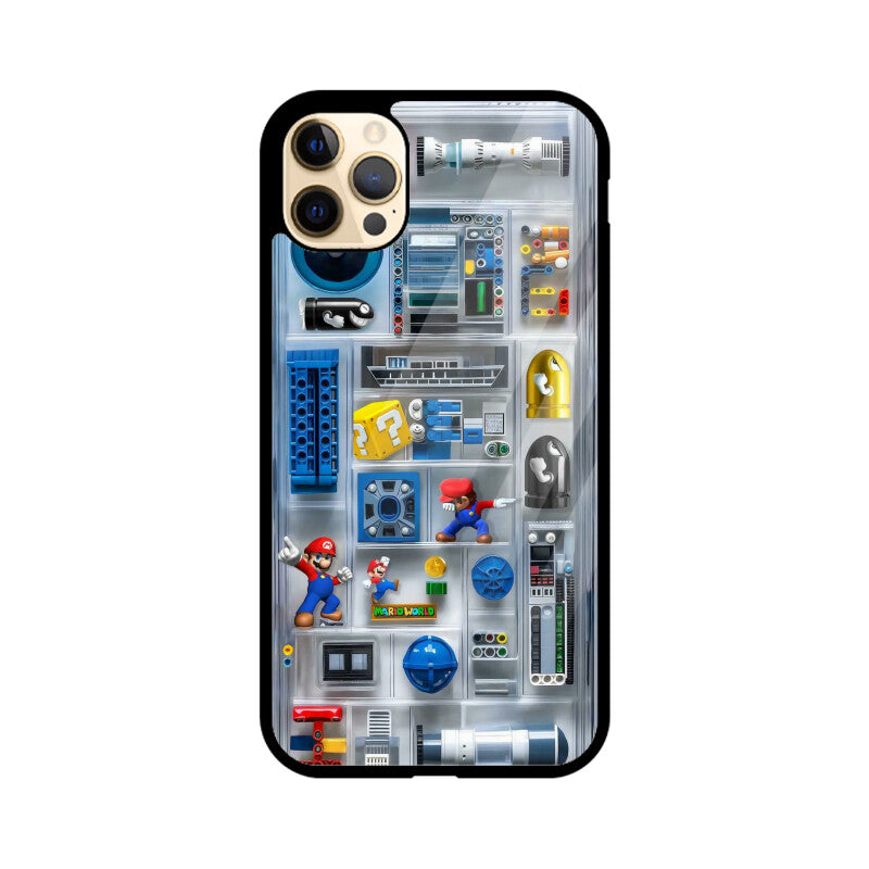 ZaaQ Premium Glass iPhone Case - Super Mario Design, Stylish & Protective - noQMall