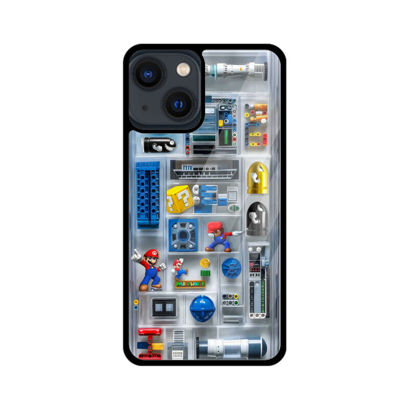 ZaaQ Premium Glass iPhone Case - Super Mario Design, Stylish & Protective - noQMall