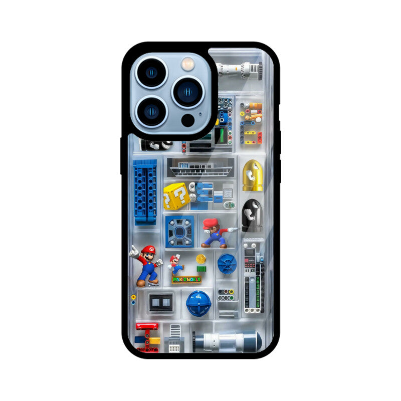 ZaaQ Premium Glass iPhone Case - Super Mario Design, Stylish & Protective - noQMall