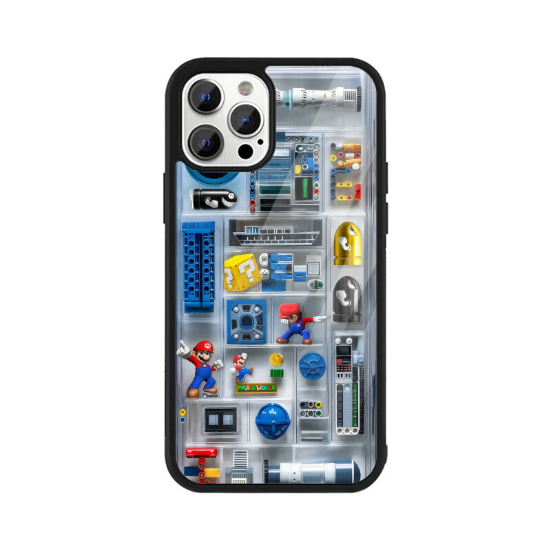 ZaaQ Premium Glass iPhone Case - Super Mario Design, Stylish & Protective - noQMall