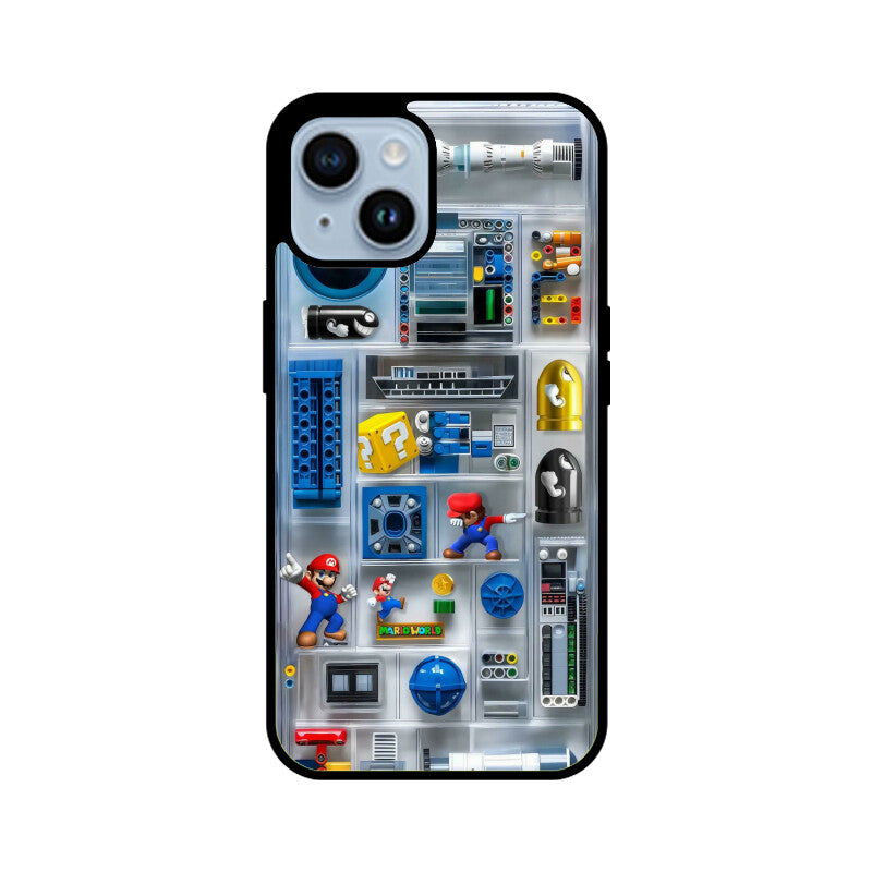 ZaaQ Premium Glass iPhone Case - Super Mario Design, Stylish & Protective