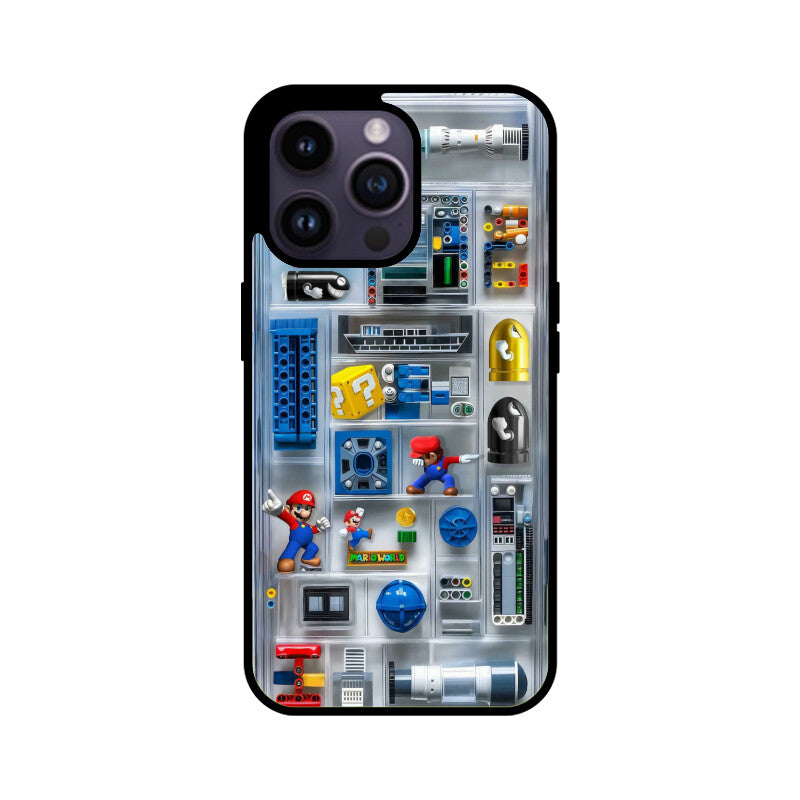 ZaaQ Premium Glass iPhone Case - Super Mario Design, Stylish & Protective - noQMall